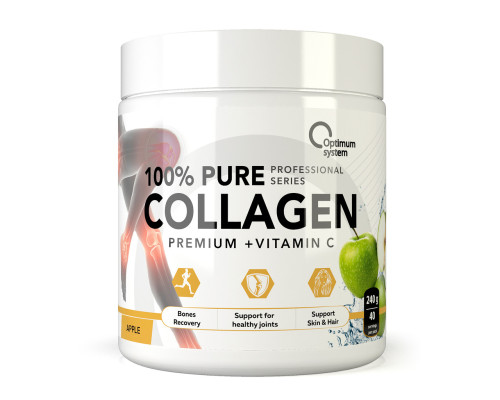 Collagen (OPTIMUM SYSTEM (Россия)) Wellness Beauty 240гр Apple