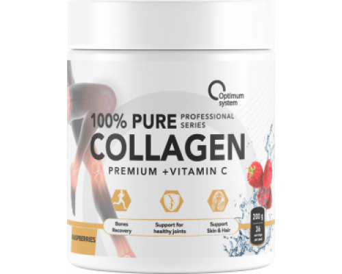 Pure Collagen (OPTIMUM SYSTEM (Россия)) 100% Powder 240гр Малина