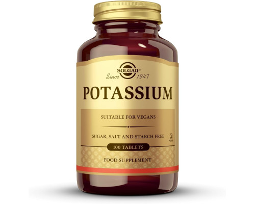 Solgar Potassium, 100 tabl