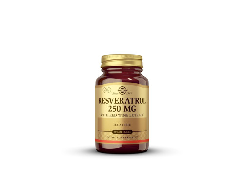 Solgar Resveratrol 250 mg with Red Wine Extract, 30 softgels