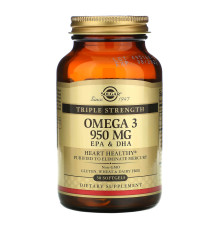 Omega-3 (Solgar США) 950 mg Triple Strength, 50 softgels