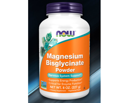 Now Magnesium Bisglycinate Powder, 8 oz
