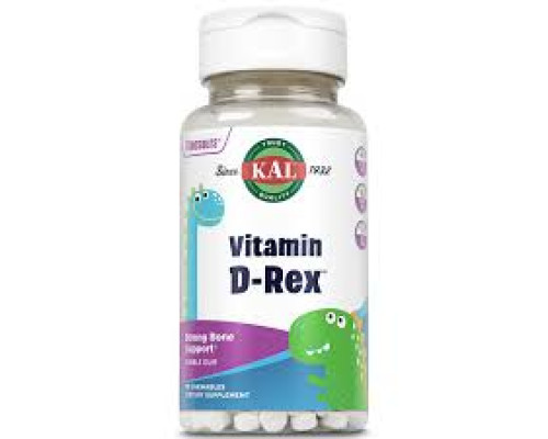 Vitamin D-Rex (KAL США) 90ct 400iu Bubble Gum