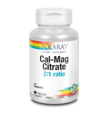 Cal-Mag Citrate w D2 (Solaray США) 2:1R 90ct