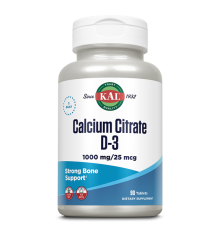 Calcium Citrate D-3 (KAL США) 1000 90ct 1000mg