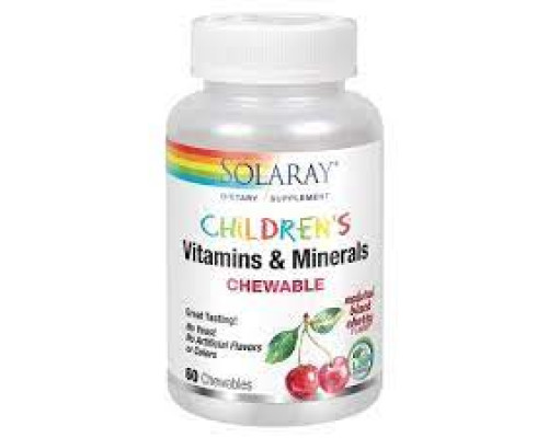 Kids Vitamins & Minerals (Solaray США) 60ct вкус вишни