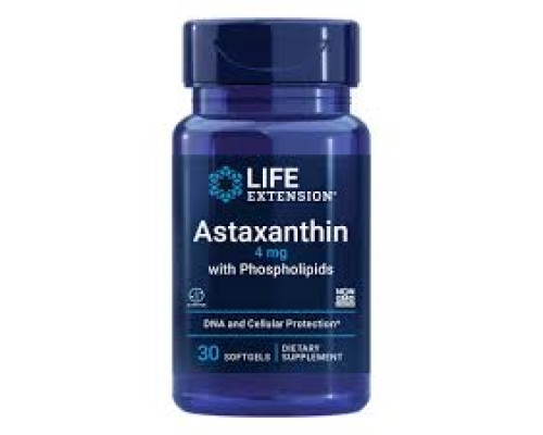 Astaxanthin with Phospholipids (Life Extension (США)) 4 mg, 30 softgels