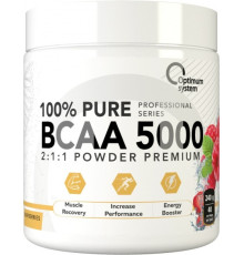 BCAA 5000 (OPTIMUM SYSTEM (Россия)) Powder 240гр Малина