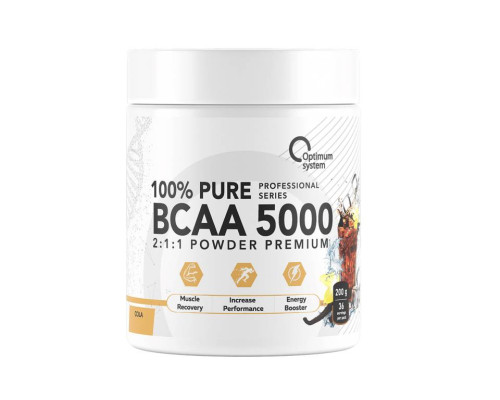 BCAA 5000 (OPTIMUM SYSTEM (Россия)) Powder 200гр Кола