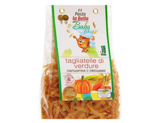 Макароны 'PASTA LA BELLA' 250гр Папарделле со шпинатом