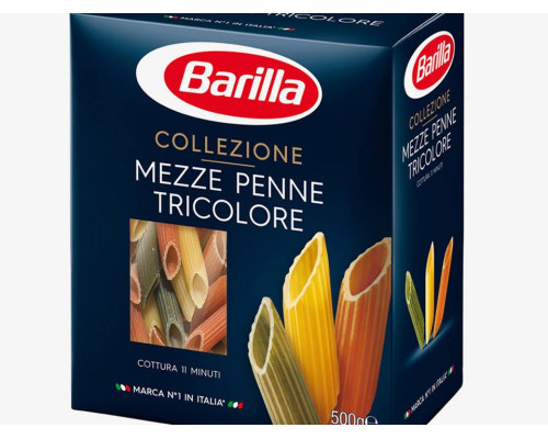 Макароны Barilla Меццепене трехцветные 500гр