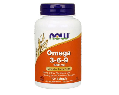 Omega 3-6-9 (NOW (США)) 1000 mg, 100 softgels