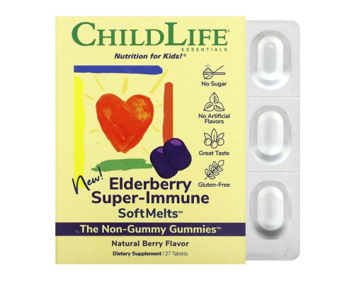 ChildLife Elderberry Super-Immune SoftMelts 27 таблеток