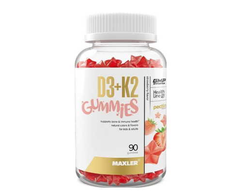 D3+K2 (Maxler) Gummies 90жт Strawberry Flavor