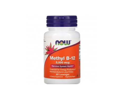 Methyl B-12 (NOW (США)) (5000mcg) with Folic Acid /60 жев.таб