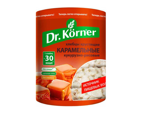 Хлебцы 'Dr.Korner' 90гр 'Карамельные' Кукурузно-Рисовые Без Глютена