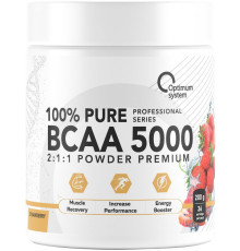 BCAA 5000 (OPTIMUM SYSTEM (Россия)) Powder 550гр Клубника