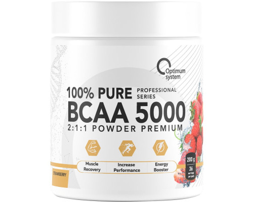 BCAA 5000 (OPTIMUM SYSTEM (Россия)) Powder 550гр Клубника