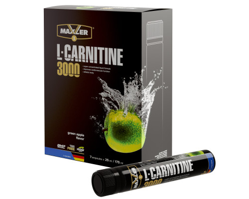 L-Carnitine (Maxler (США)) 14x25 ml (3000 mg)  Зеленое яблоко