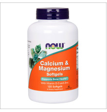 Calcium & Magnesium & D3 (NOW (США) 120 softgels