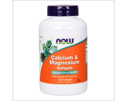 Calcium & Magnesium & D3 (NOW (США) 120 softgels